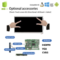 Kit complet d'assemblage d'écran LCD TTL 10,1 pouces AUO N101SAN01.0 1024x600 350 Nits 50 broches avec carte contrôleur et solution tactile