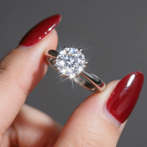 Bague de Fiançailles et de Promesse en Argent Sterling 925 Plaqué Or Blanc 14K avec Diamant Moissanite VVS Certifié GRA 1 Carat pour Femme - Vente en Gros - Product Image 3