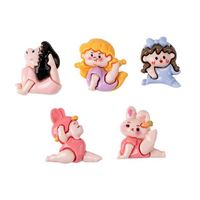 Résine dessin animé Yoga filles breloques artisanat bricolage coques de téléphone et accessoires pour cheveux chaussures