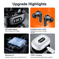 Prix d'usine F05 sans fil Smart Touch casque de jeu intra-auriculaire LED affichage numérique mise à niveau faible latence longue durée écouteurs JL