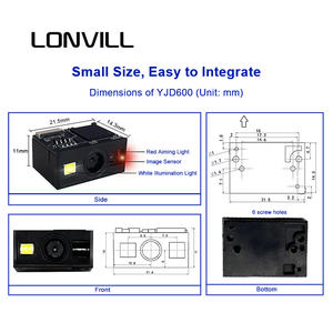 LONVILL 강력한 디코딩 기능 코드 128 EAN-13 EAN-8 UPC-E 센서 스캐너, 1D 2D DM QR 코드 판독 스캐너 엔진 - Product Image 3