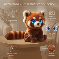 Roter Panda Cartoon Plüschtier mit KI-Sprachfunktion Cuteyeah CL148 Unisex Kindergeschenk Weiche Puppe für Feiertagsüberraschungen mit Individuellem Logo