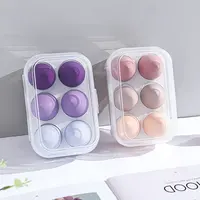 Amazon Popular 6 unids/caja de belleza de esponja huevo caja de belleza mezcla maquillaje de esponja Puff cosmético de