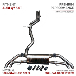 Système d'échappement Catback à soupapes Vortex SS304 pour Audi Q7 3.0T 2020-2024, silencieux de performance racing avec commande électronique des soupapes - Product Image 1