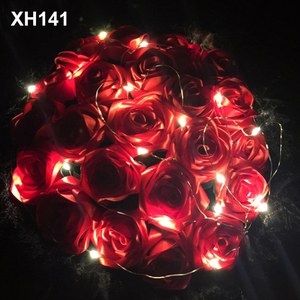Điều chỉnh nhấp nháy dây đồng nút đèn pin đèn Ngày Valentine Hoa Handmade Led Màu ánh sáng bó hoa Đèn trang trí - Product Image 6