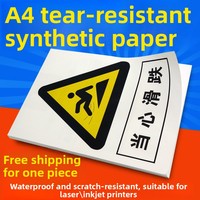 Promotion : Autocollants PP A4 auto-adhésifs, résistants à la déchirure, imperméables, résistants à l'huile et aux rayures, imprimables jet d'encre/laser, pour l'épicerie