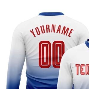 Nueva Camiseta de Fútbol de Manga Larga con Degradado Premium, Camiseta de Entrenamiento de Fútbol Profesional, Uniforme Deportivo Transpirable para Equipos Masculinos - Product Image 5