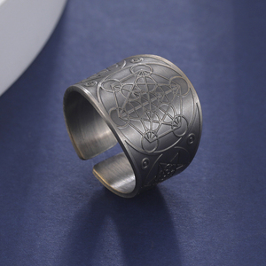 Vintage Viking Salomon Archange Metatron Cuivre Anneau Ange de Vie Sceau Anneau les Secrets des kabbalistes Anneaux Géométriques - Product Image 4