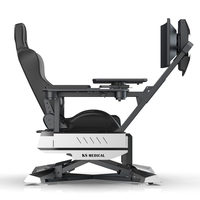 Fauteuil de jeu inclinable KSM-GCN2 Gamer Workstation Cockpit Zero Gravity avec accoudoirs réglables, structure métallique, lumières et haut-parleurs, garantie 18 mois