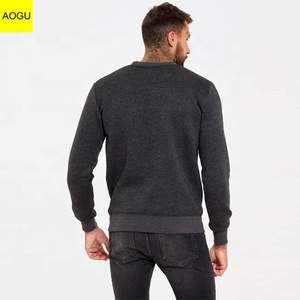 Manga larga <span class=keywords><strong>sin</strong></span> <span class=keywords><strong>capucha</strong></span> impreso personalizado stript gimnasio pullover sudadera para hombres - Product Image 2