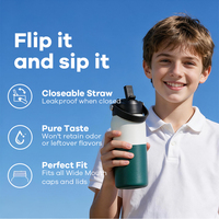 Bouteille d'eau isotherme en acier inoxydable de qualité supérieure 500 ml, gourde sport élégante bicolore avec poignée