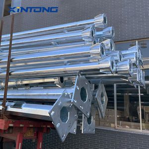 Poteaux galvanisés à chaud de 8m, 9m, 10m, 11m, 12m, poteaux d'éclairage à bras simple ou double, poteaux d'éclairage extérieurs octogonaux coniques - Product Image 5