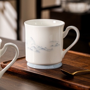 Jingdezhen Lowe <b>Ceramic</b> <b>Mug</b> <b>Ceramic</b> Cup Large Capacity Water Cup for Men and Women Home Office Drinking Water Cup - Product Image 1