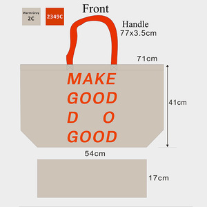 Bolsas de compras de comestibles reutilizables ecológicas, bolsas de mano laminadas tejidas de PP duraderas con estampado personalizado, bolsas <span class=keywords><strong>TDG</strong></span> de 30-50cm - Product Image 4