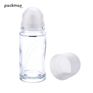 Botella de Vidrio Transparente de 50 ml con Roll-On, Aplicador Recargable para Desodorante, Repelente, Perfume y Suero - Product Image 1