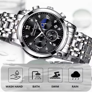 Reloj de Lujo para Hombre de Acero Inoxidable, Nuevo, a la Moda, Resistente al Agua, con Esfera Luminosa de Cuarzo, Correa de Cuero, Movimiento Ronda - Product Image 6