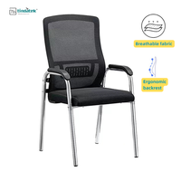 Nouveau design chaise de bureau ergonomique sans tissu de maille de roue traîneau stationnaire pour les événements d'invité de visiteur de réception de réunion attendant