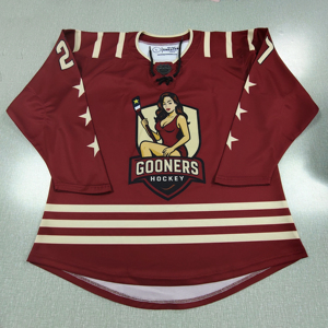 Jersey de Hockey sobre Hielo Personalizado con Impresión Digital, Uniforme de Equipo Transpirable de Poliéster, Logotipo OEM - Product Image 3