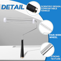 Outils de peinture Rouleau à peinture de 7 pouces avec filetage de rouleau en polyester à l'intérieur de la poignée pour connecter la tige télescopique