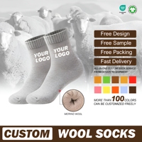 Chaussettes en laine épaisse personnalisées pour hommes, chaussettes thermiques décontractées respirantes, douces pour l'intérieur, confortables pour la maison, pour se détendre et dormir