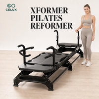 Reformer Pilates Commercial en Aluminium Noir pour Studio et Salle de Sport