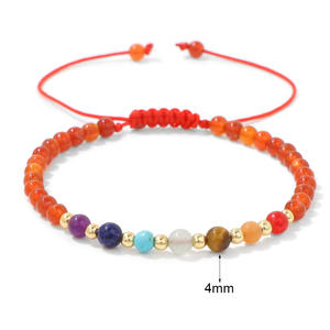<span class=keywords><strong>Reiki</strong></span> Yoga oración joyería Bohemia Unisex ajustable curación piedra Natural 7 Chakra cuentas pulsera trenzada para regalos de cumpleaños - Product Image 5