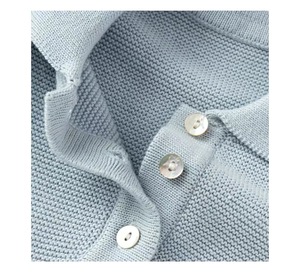 Mameluco de Punto Personalizado Unisex para Bebé, Manga Larga, 100% Algodón, Cuello Camisero, Suéter, Mono de Punto Plano con Botones en las Piernas para Niños Pequeños - Product Image 6