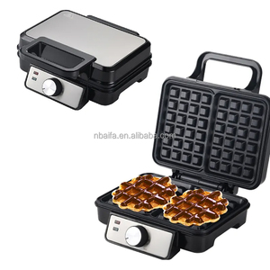 Aifa <span class=keywords><strong>Gaufrier</strong></span> belge personnalisé OEM 1200w <span class=keywords><strong>XL</strong></span> 2 tranches antiadhésif carré en acier inoxydable pour usage familial petit déjeuner - Product Image 2