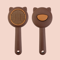Brosse de toilettage multifonctionnelle en plastique ABS simple et pratique pour chats et chiens, brosse à poils auto-nettoyante portable pour animaux de compagnie