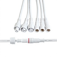 Mini connecteur mâle/femelle étanche IP67 en ABS/PVC à 2-4 broches, borne en cuivre, câble de 0,3-0,5 mm, fil de contrôle pour aquarium, LED extérieure