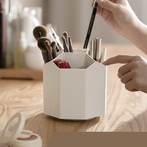 Ưa Thích Nhựa Trang Điểm Lưu Trữ Tổ Chức 5 Lưới Khe Cắm Bút Chì Chủ Đứng Vuông Bàn Bàn Tổ Chức Tiêm Kỹ Thuật - Product Image 3