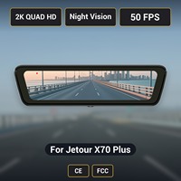 Caméra de tableau de bord avec rétroviseur intelligent pour Jetour X70 Plus H8 Pro, 2K, 8,2 pouces, double objectif avant et arrière, certifiée CE FCC, d'origine usine