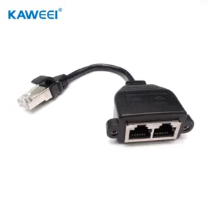 2 Female In 1 Male Cat5 Cat6 Cable Utp Ftp Sftp Network Cat5 Patch Cord Ethernet Cable RJ45 Connector Lan Cable