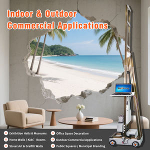 BizPrintz Nouvelle Condition Automatique UV Jet D'encre Mur Imprimante Machine 3D <span class=keywords><strong>Robot</strong></span> Vertical pour Panneaux Muraux Papier Peint Imprimante - Product Image 2