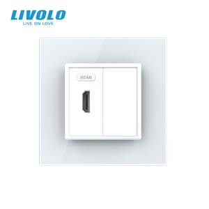 <span class=keywords><strong>Prise</strong></span> murale <span class=keywords><strong>HDMI</strong></span> haute vitesse 4K LIVOLO, norme britannique 86x86mm 22.5x45mm, transmission HD stable pour applications multimédias - Product Image 3