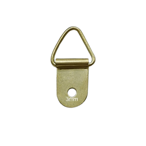 <span class=keywords><strong>Crochet</strong></span> en métal doré plat triangulaire décoratif de 25x10 mm avec œillet <span class=keywords><strong>pour</strong></span> accrocher des tableaux et cadres - Product Image 3
