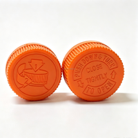 Vente en gros de bouchons à vis résistants aux enfants de 24 mm/28 mm/32 mm/38 mm, bouchons de bouteille à double paroi pour l'emballage de médicaments, de pilules, de comprimés et de capsules en HDPE