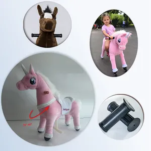 Bady için doldurulmuş oyuncak araba üretici doğrudan satış unicorn sallanan at, güzel fiyat ve CE ASTM ile oyuncak araba hayvanlar