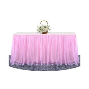 Jupe de table bleu clair pour Halloween, mariages, anniversaires d'enfants et banquets (vente en gros) - Product Image 2