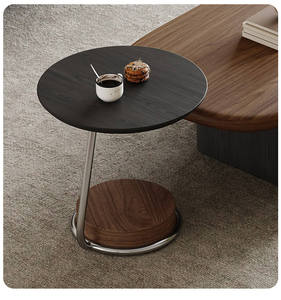 Mesa de Centro Nórdica de Diseño Moderno, de Alta Gama, para Sala de Estar, Ovalada, de Madera, en Oferta - Product Image 2