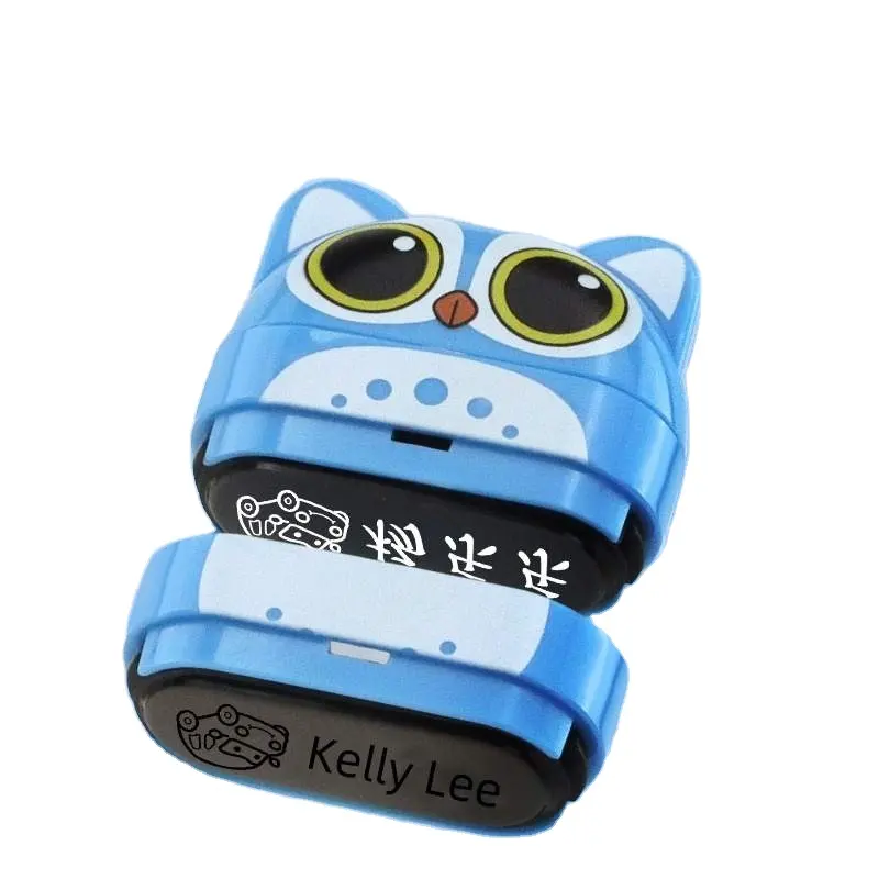 Photosensitive Children Toy Animal Stamps Kindergarten Cartoon Cute Name Clothes Seal Signature Flash Stamp For Fabric
