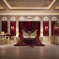 Panneau de décoration de plafond luxueux de style rococo, motif floral, design mural complet pour la maison et la chambre