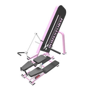 Тренажерный зал: оборудование для фитнеса. Регулируемая многоцелевая силовая тренировочная пластина с фронтальной нагрузкой, Lat - Product Image 6