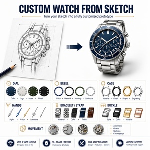 Reloj de Cuarzo Deportivo Seiko VD32 de Fabricación Personalizada OEM, con Doble Hora, Esfera Lacada, Cristal de Zafiro Abombado y Correa de Cuero Genuino - Product Image 2