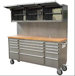 7218 Nhà Để Xe Thép Không Gỉ Công Cụ Tủ 4 Castes 15 Ngăn Kéo + 3 Lưu Trữ Di Động Hộp Công Cụ - Product Image 2