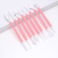 Outils de poterie, ensemble de 8 pièces avec outils de gaufrage pour pâtisserie en plastique, dans des sacs OPP, modèle 100001-70, fabriqué en Chine