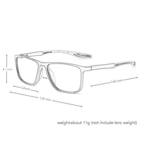 Jiojew Lunettes de sport ultra légères pour étudiants myopes Lunettes de prescription TR90 Lunettes de vue optiques Montures pour hommes