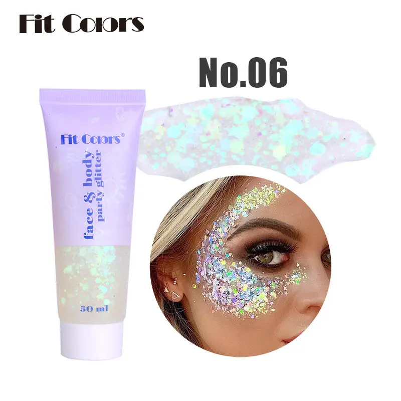 Commercio all'ingrosso Merman Scale face Body lip glitter eyeshadow glitter stage makeup Glitter Gel per eye nail