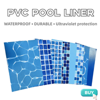 Premium-Qualität PVC-Schwimmbadfolie Einfarbig Blau UV-Beständig Nahtlose Wasserdichte Membran für Eingebaute Pools