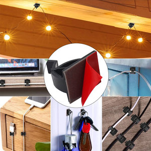 100 Chiếc Kẹp Cáp Xe Hơi Gia Đình Chốt Cố Định Tự Dính Bền Bỉ Quản Lý Dây - Product Image 4